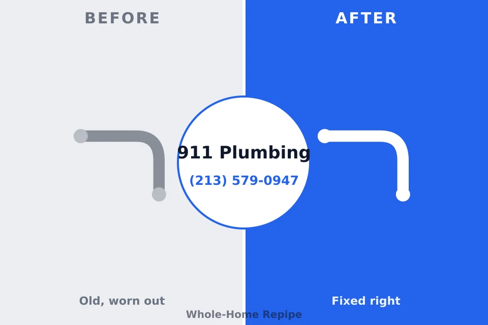 Before and after: plumbing company Millers Falls, MA